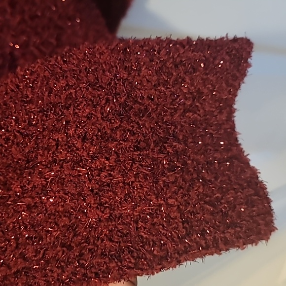 Plus Size Burgundy V-Neck Sweater Office Wear Business Casual Meeting - Picture 9 of 10